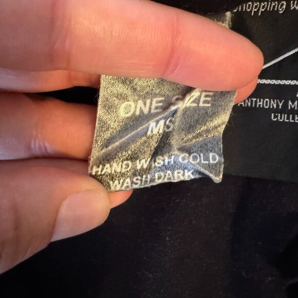 Vintage 90s Black & Orange Boho Maxi-Length Kaftan, Fringe Accents, Art-to-Wear - Picture 7 of 7